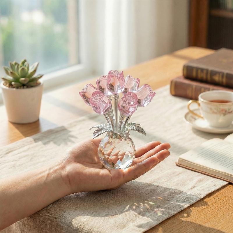💖Crystal Rose Figurine – A Timeless Symbol of Love & Appreciation-LUN