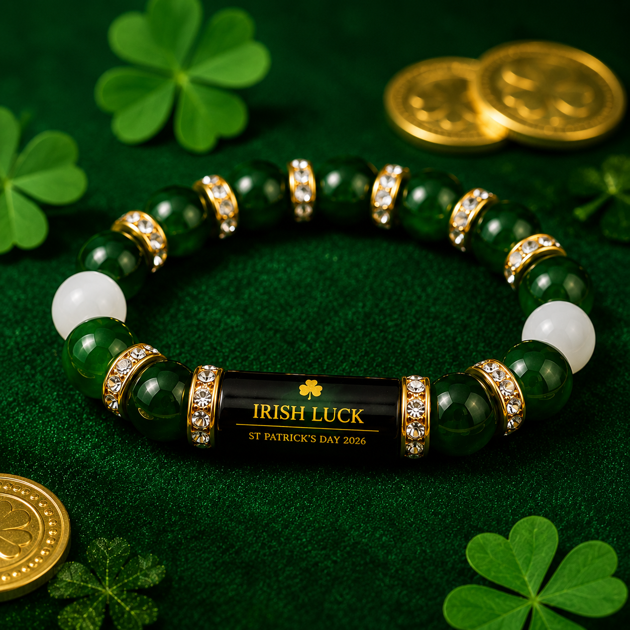 š Irish Luck St. Patrickās Day Bracelet Carry a Little Irish Luck Wherever You Go Attract Luck, Wealth & Positive Energy in 2026 āØ-HS