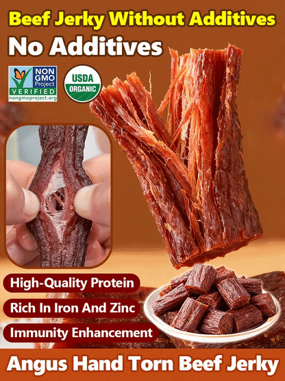 Add high-protein pure beef jerky.