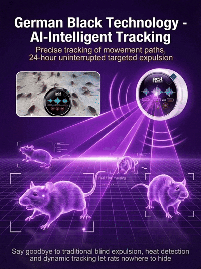 2026 Fully Automatic Ultrasonic Pest Repeller – Intelligent Frequency Conversion, Drives Out Rodents & Insects with 360° Coverage-HS