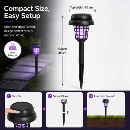 🦟⚡Solar Mosquito Zapper Light – Outdoor Garden Stake Lamp, UV Insect Killer, Solar Powered, Dual Mode (Mosquito Control + Pathway Lighting), Weather Resistant, Easy Setup, Give you a leisurely summer-ZO