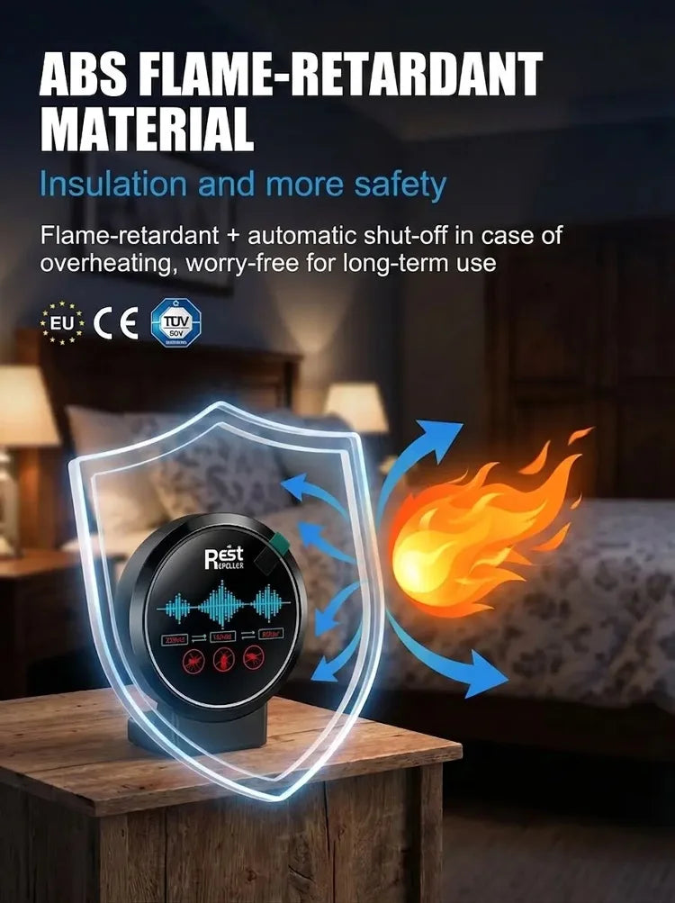 2026 Fully Automatic Ultrasonic Pest Repeller – Intelligent Frequency Conversion, Drives Out Rodents & Insects with 360° Coverage-HS