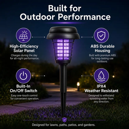 🦟⚡Solar Mosquito Zapper Light – Outdoor Garden Stake Lamp, UV Insect Killer, Solar Powered, Dual Mode (Mosquito Control + Pathway Lighting), Weather Resistant, Easy Setup, Give you a leisurely summer-ZO