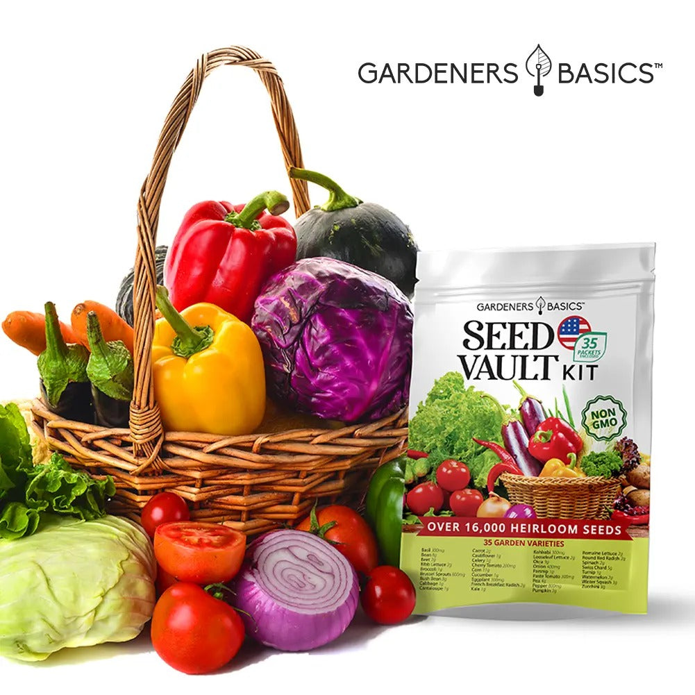 🔥Vegetable Seed Vault Kit - 35 Variety Pack for Home Growing & Planting Survival Seeds Heirloom Vegetable Mix Great Gardening Gift for Any Home Garden-HS