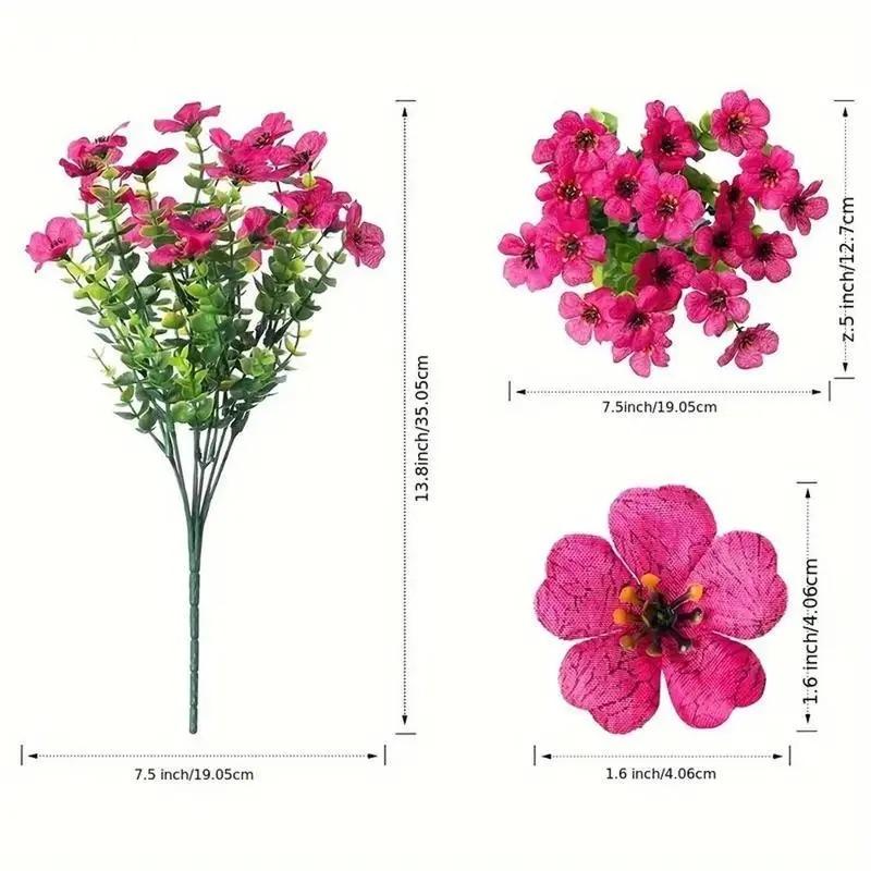 🔥Mother's Day Gift 6-Color Artificial Flower Set 6/12pcs UV Resistant Colorful Fake Bouquet for Home Garden Party Wedding Decor -HS