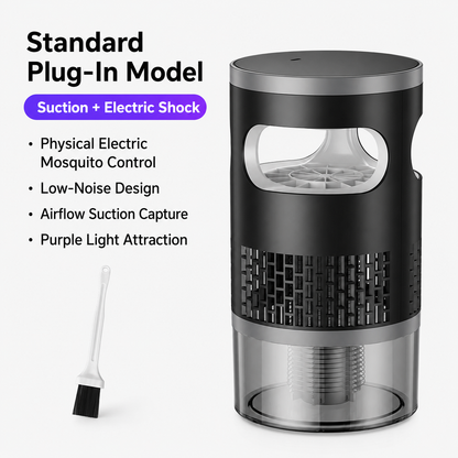 2026 Upgraded Indoor Plug-In Bug Zapper with UV Light & Suction Fan – Quiet Flying Insect Trap for Mosquitoes, Flies, Gnats, Kitchen, Bedroom & Indoor Plants-HS