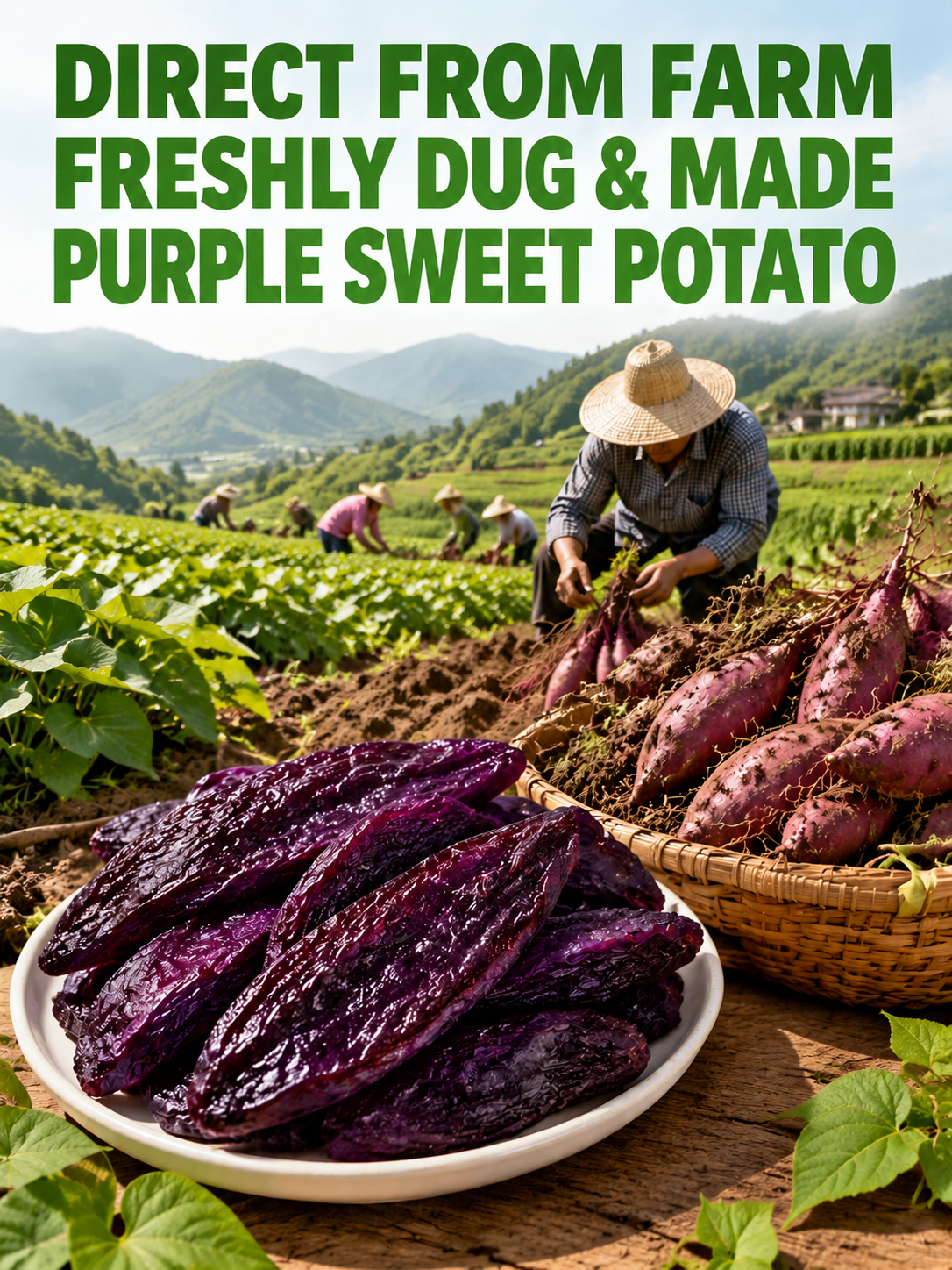 Healthy Low Fat Purple Sweet Potato Snack