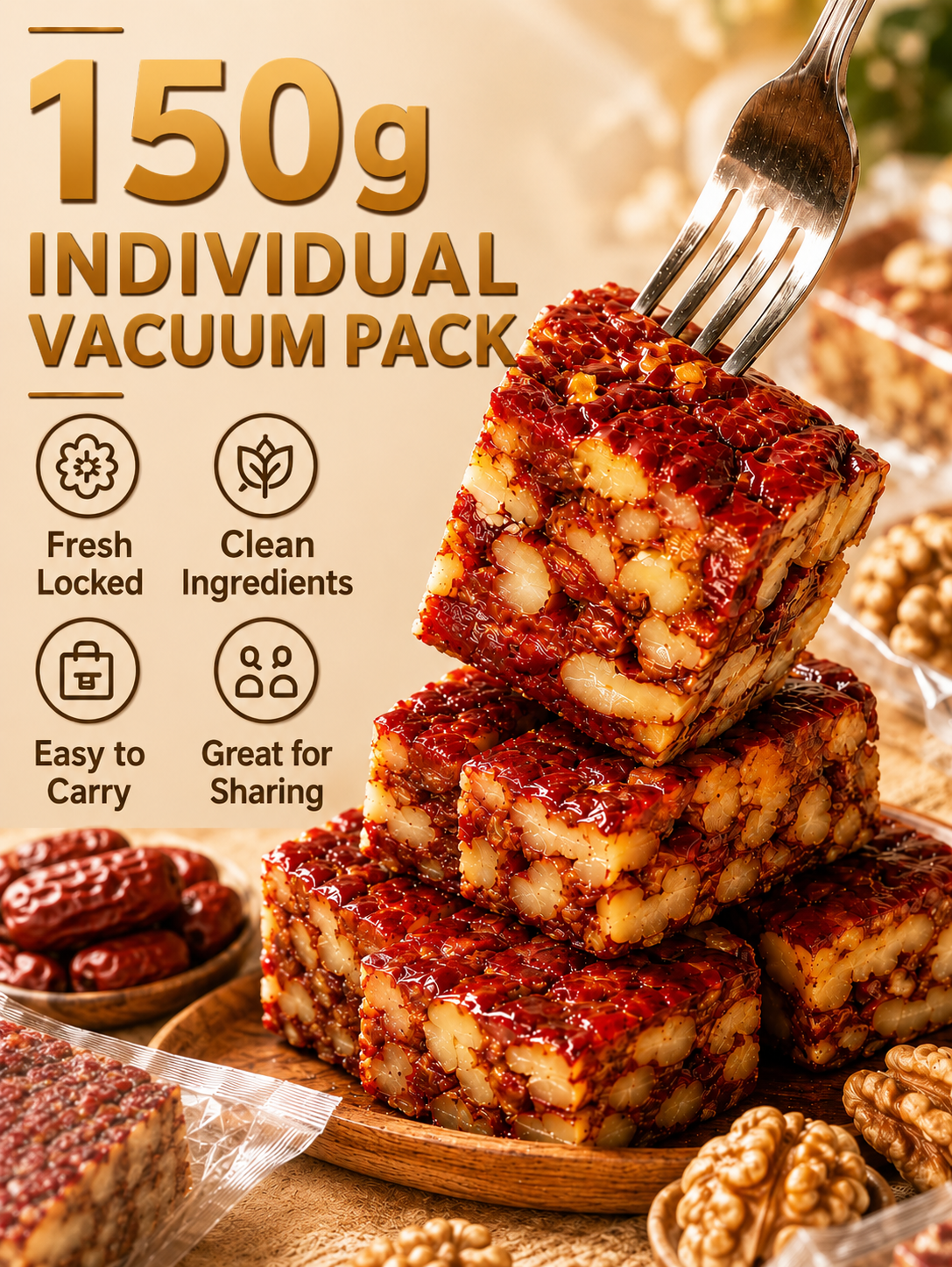 Premium Jujube Walnut Snack Bars-HS