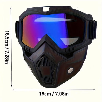 🔥A full face goggles equipped with anti fog high-definition lenses, detachable and adjustable with comfortable sponge pads, suitable for various situations-ZO