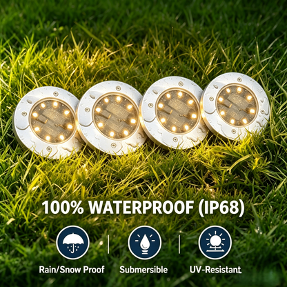 Make Your Garden Glow – Solar Ground Lights Transform Your Walkway into a High-End Runway – No Wires, No Bills! 🏡✨(50% OFF Today!)-HS