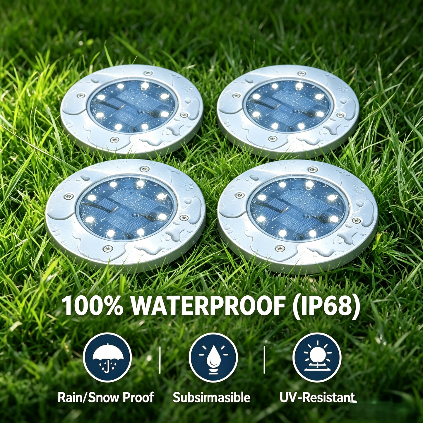 Make Your Garden Glow – Solar Ground Lights Transform Your Walkway into a High-End Runway – No Wires, No Bills! 🏡✨(50% OFF Today!)-HS