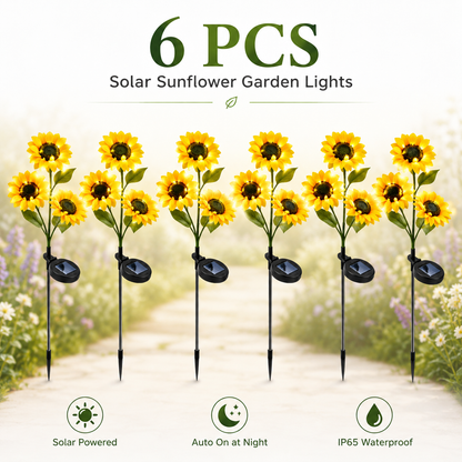 Solar Sunflower Garden Lights – Bring a Warm Nighttime Glow to Your Yard 🌻✨-LUN