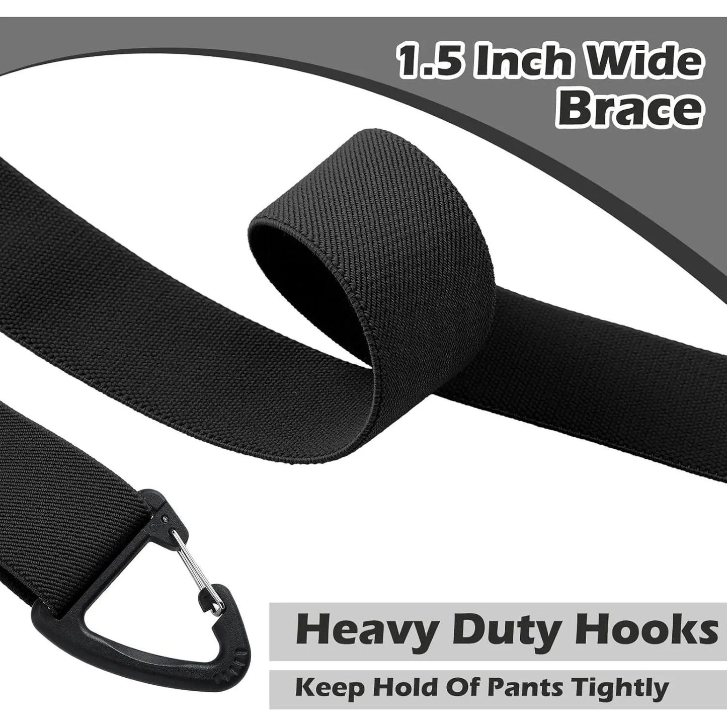 💪Hidden Suspenders for Men Under Clothing X Back Heavy Duty 1.5 Inch Elastic Straps with Belt Loop Hooks Airport Friendly-ZO