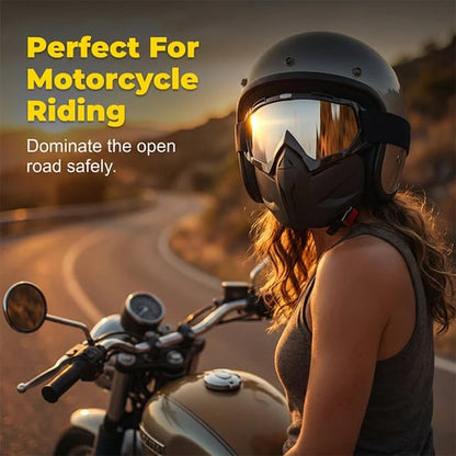 🔥A full face goggles equipped with anti fog high-definition lenses, detachable and adjustable with comfortable sponge pads, suitable for various situations-ZO