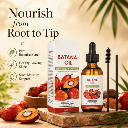 Batana Oil Hair & Scalp Nourishing Oil – 100% Pure Natural Hair Growth Support Oil with Precision Applicators