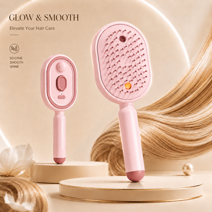 🪮✨Electric Spray Air Cushion Massage Comb | Self-Cleaning Anti-Tangle | Essential Oil Mist Hair Care Comb | Anti-Static Volumizing Aromatherapy Comb /A set to solve your hair problems-ZO