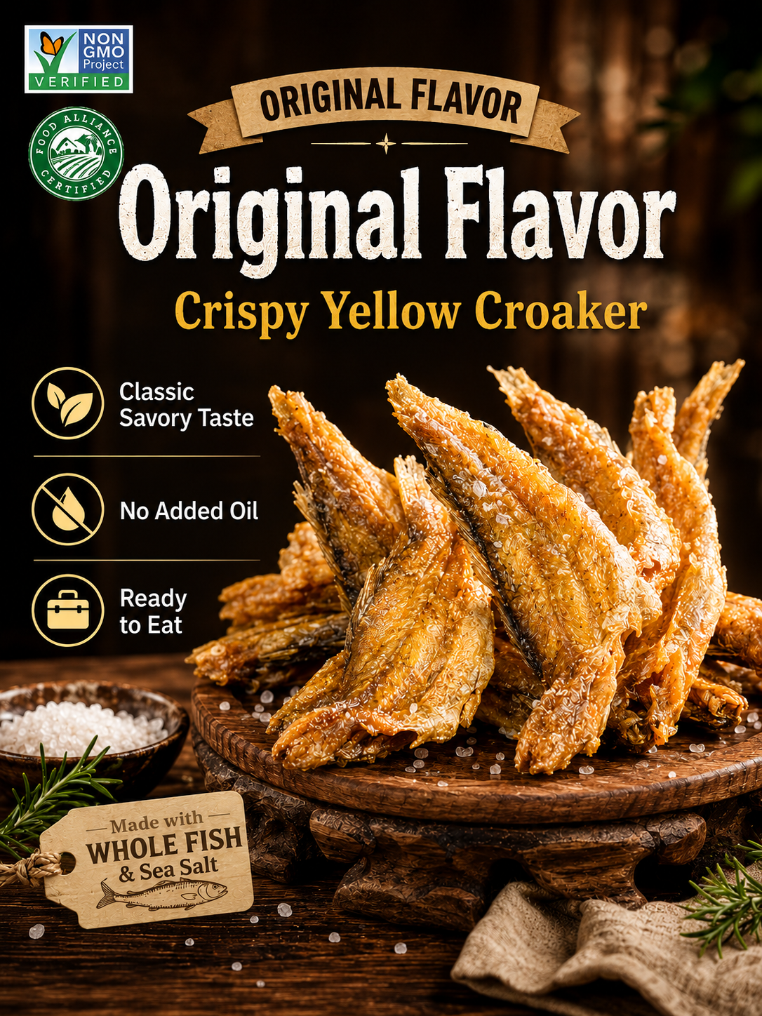 High-protein ready-to-eat deep-sea fish crisps-LUN