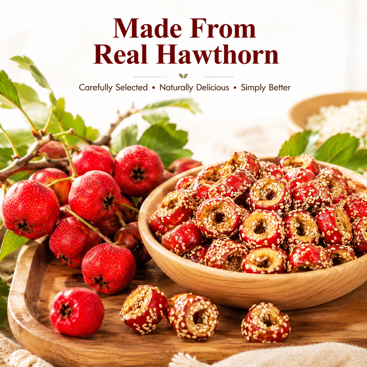Premium Hawthorn Fruit Crisps – Sweet-Tart Freeze-Dried Snack for Work & Travel-HS