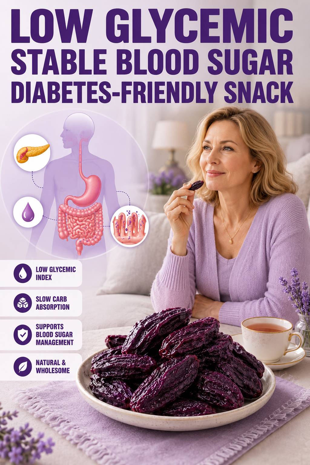 Healthy Low Fat Purple Sweet Potato Snack-HS