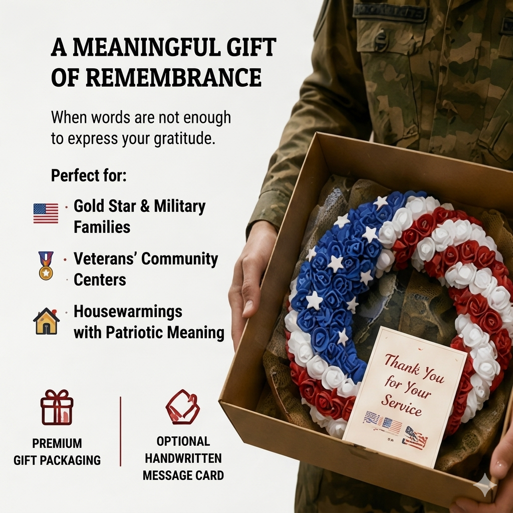 🎆⭐ Everlasting Honor – The Ultimate Patriotic Memorial Wreath🕊️-LUN