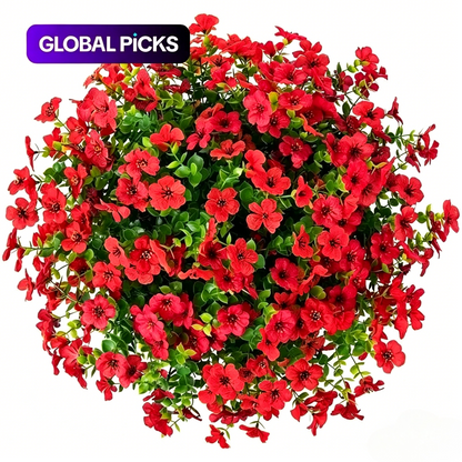🔥Mother's Day Gift 6-Color Artificial Flower Set 6/12pcs UV Resistant Colorful Fake Bouquet for Home Garden Party Wedding Decor -HS
