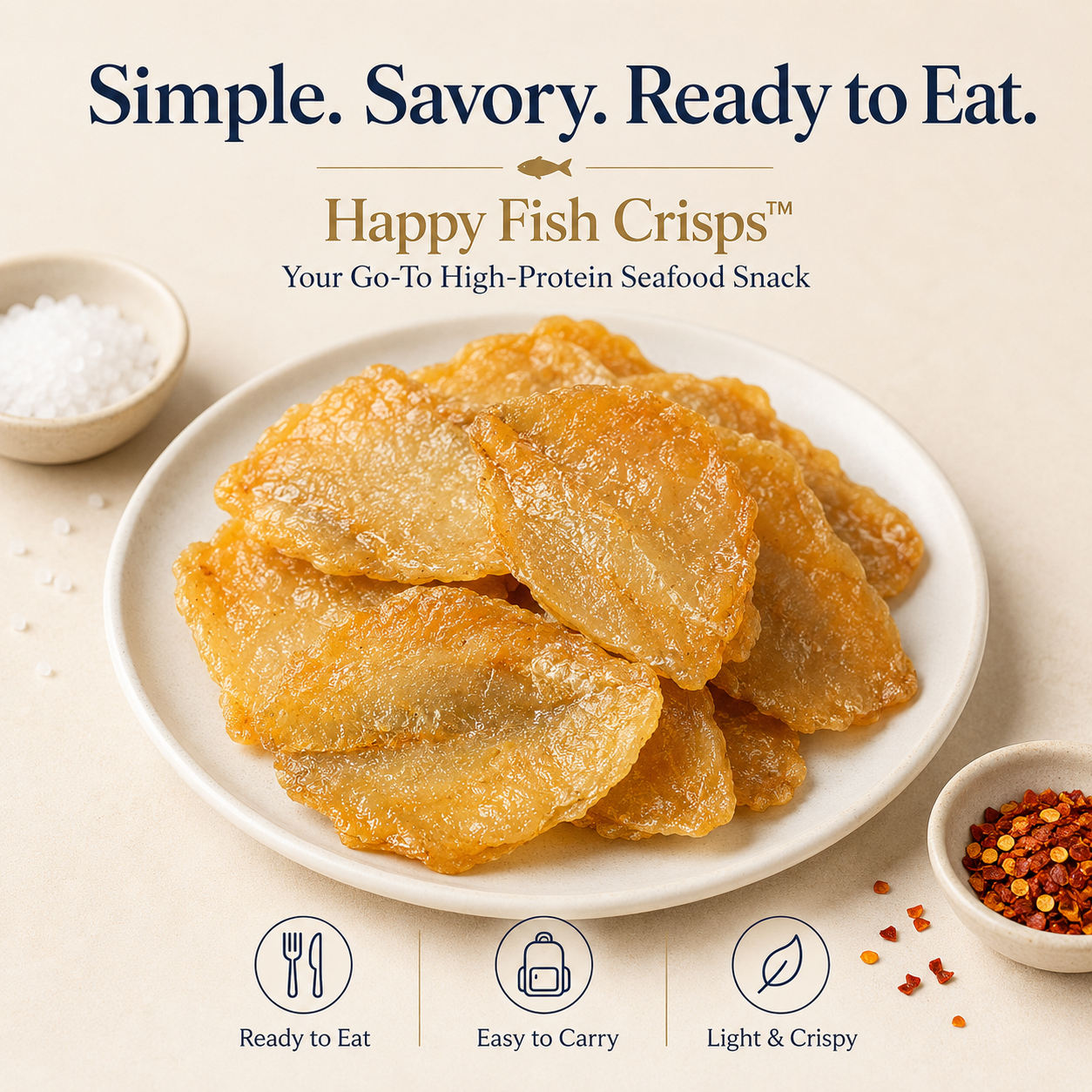 Happy Fish Crisps™ – A Light, Crispy & High-Protein Seafood Snack Made for Every Craving-LUN