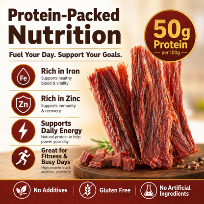 Pure Angus Beef Jerky – Healthy Snack for Work, Travel & Fitness-LUN