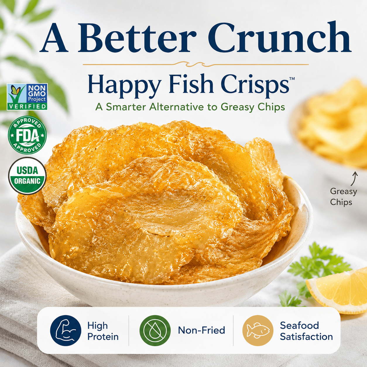 Happy Fish Crisps™ – A Light, Crispy & High-Protein Seafood Snack Made for Every Craving-HS