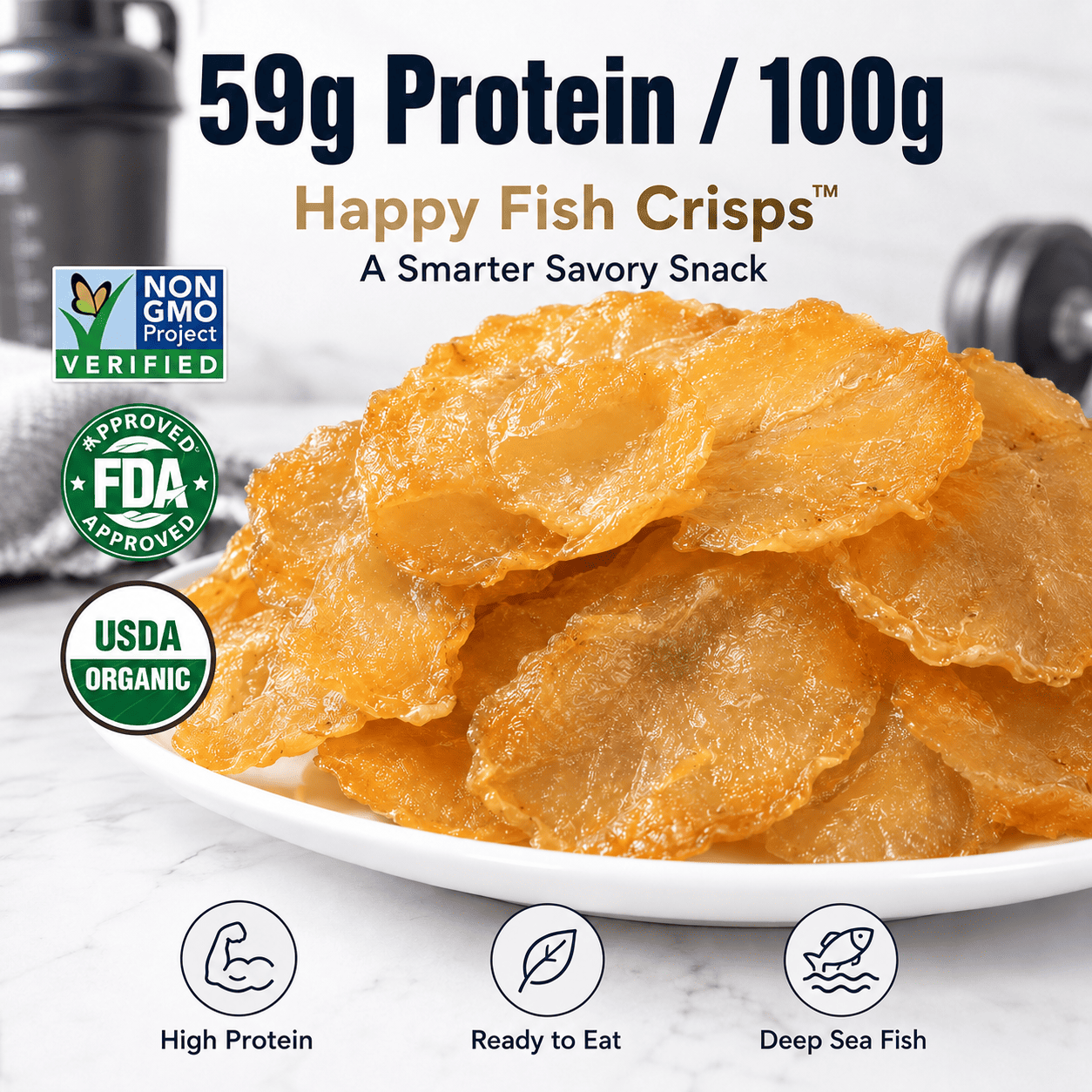Happy Fish Crisps™ – A Light, Crispy & High-Protein Seafood Snack Made for Every Craving-HS