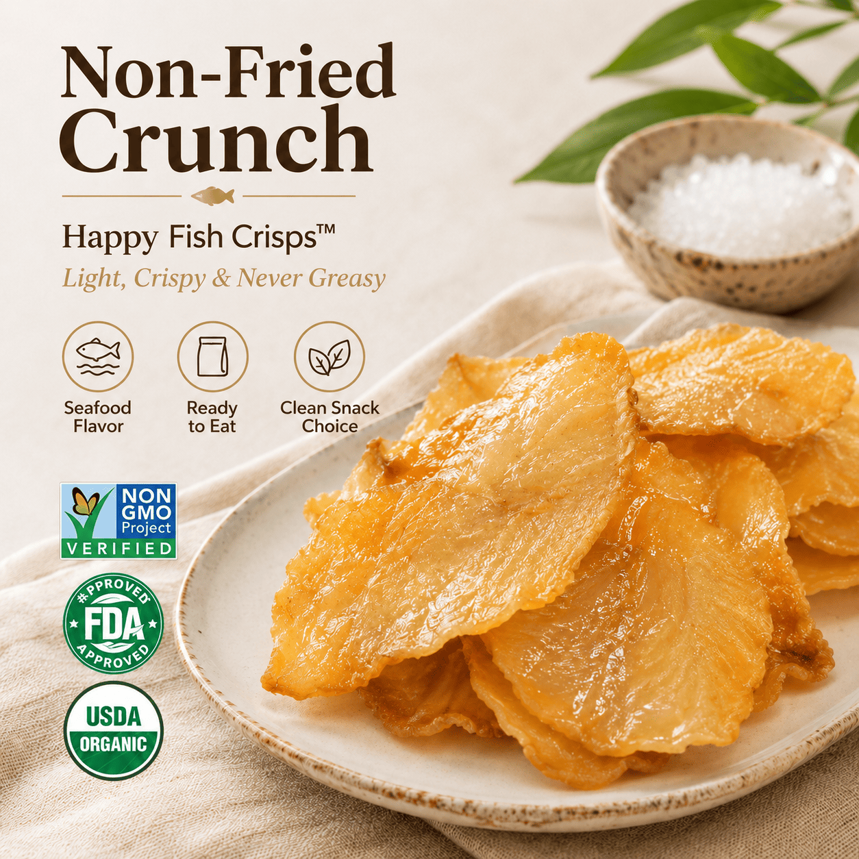 Happy Fish Crisps™ – A Light, Crispy & High-Protein Seafood Snack Made for Every Craving-HS