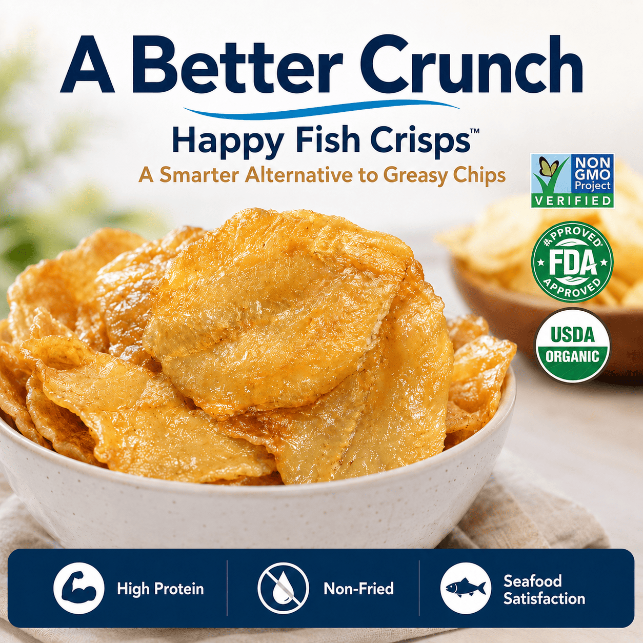 Happy Fish Crisps™ – A Light, Crispy & High-Protein Seafood Snack Made for Every Craving-HS