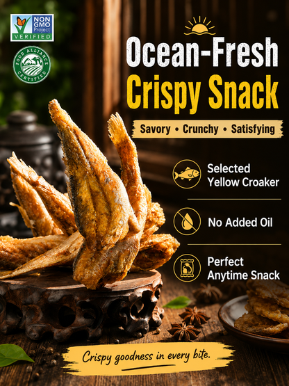 High-protein ready-to-eat deep-sea fish crisps-LUN
