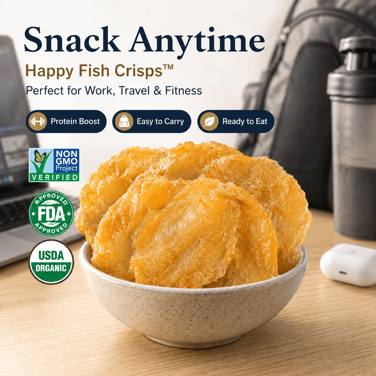 Happy Fish Crisps™ – A Light, Crispy & High-Protein Seafood Snack Made for Every Craving-HS