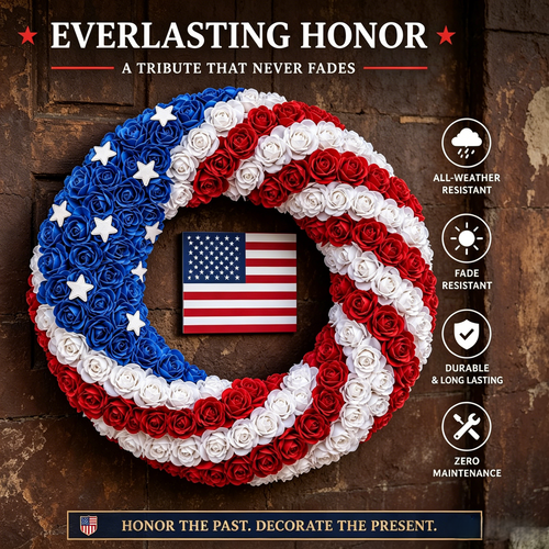 🎆⭐ Everlasting Honor – The Ultimate Patriotic Memorial Wreath🕊️-LUN