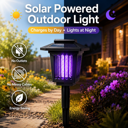 Solar Outdoor Garden Light with Mosquito Zapper – Decorative Pathway Lamp for Patio & Yard-LUN