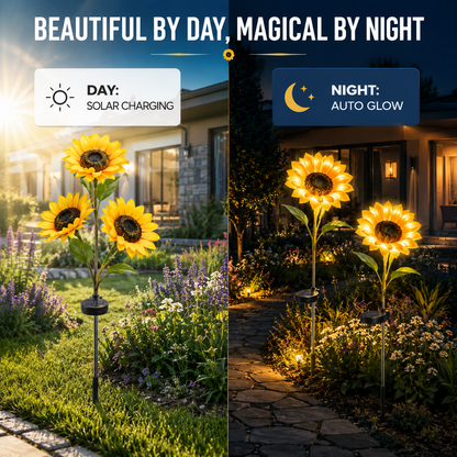Solar Sunflower Garden Lights – Bring a Warm Nighttime Glow to Your Yard 🌻✨-LUN