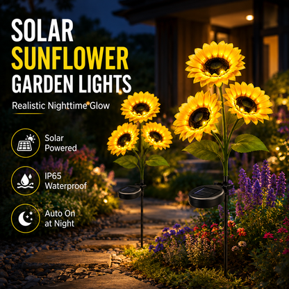 Solar Sunflower Garden Lights – Bring a Warm Nighttime Glow to Your Yard 🌻✨-LUN