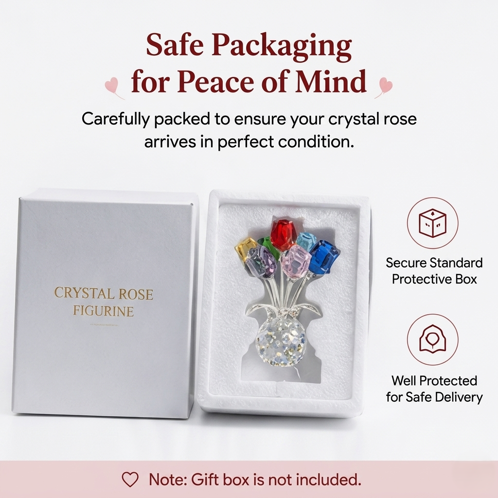💖Crystal Rose Figurine – A Timeless Symbol of Love &amp; Appreciation-LUN