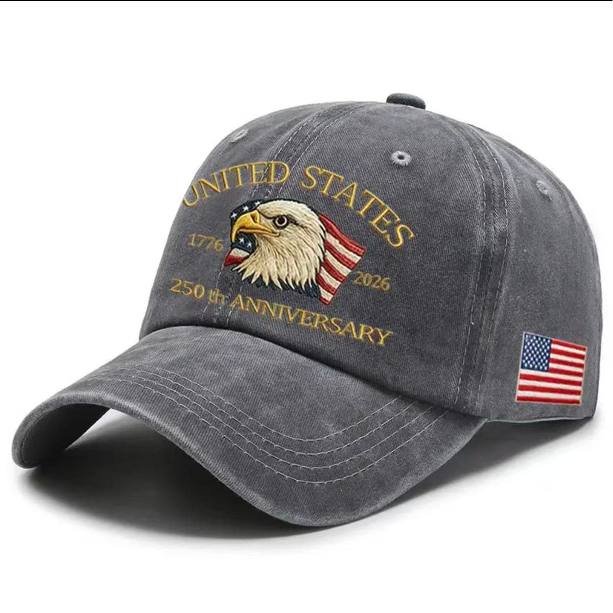 Bald Eagle United States Of America 250th Anniversary Embroidered Cap-HS