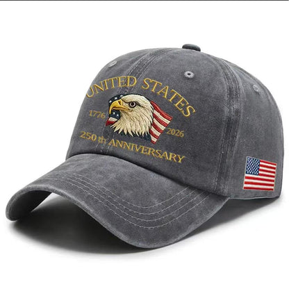 Bald Eagle United States Of America 250th Anniversary Embroidered Cap-HS