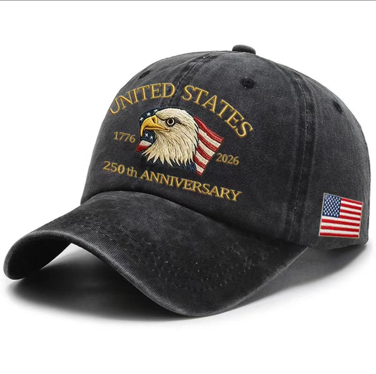 Bald Eagle United States Of America 250th Anniversary Embroidered Cap-HS