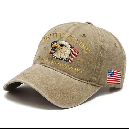 Bald Eagle United States Of America 250th Anniversary Embroidered Cap-HS