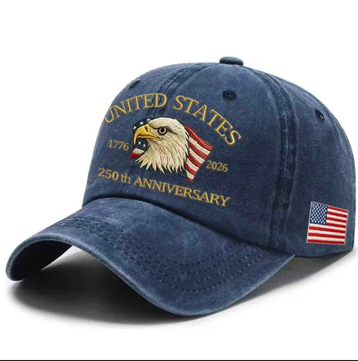 Bald Eagle United States Of America 250th Anniversary Embroidered Cap-HS