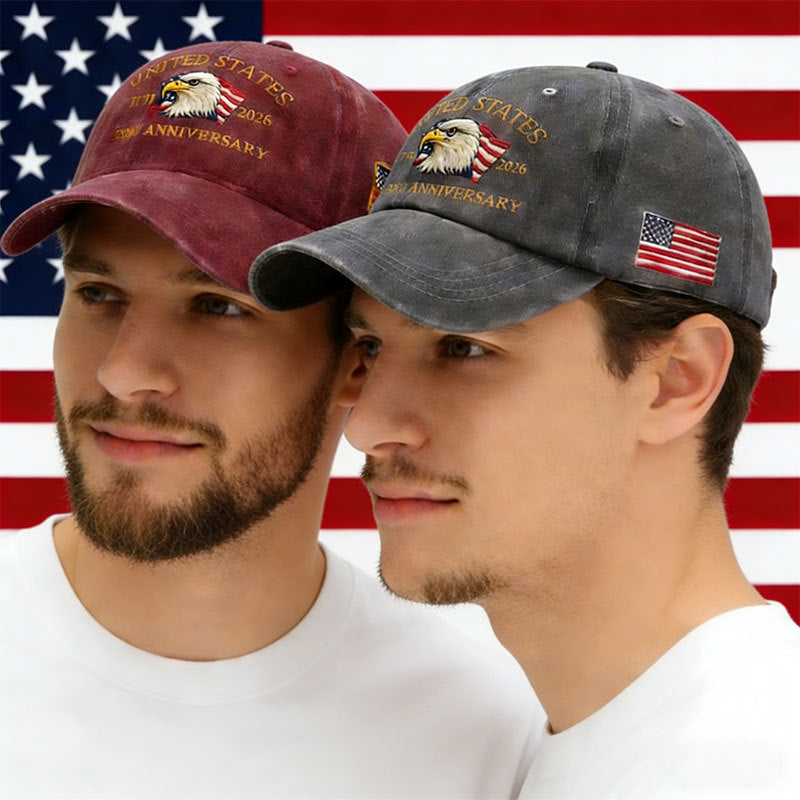 Bald Eagle United States Of America 250th Anniversary Embroidered Cap-HS