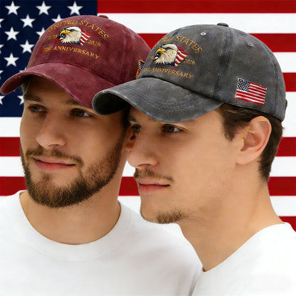Bald Eagle United States Of America 250th Anniversary Embroidered Cap-HS