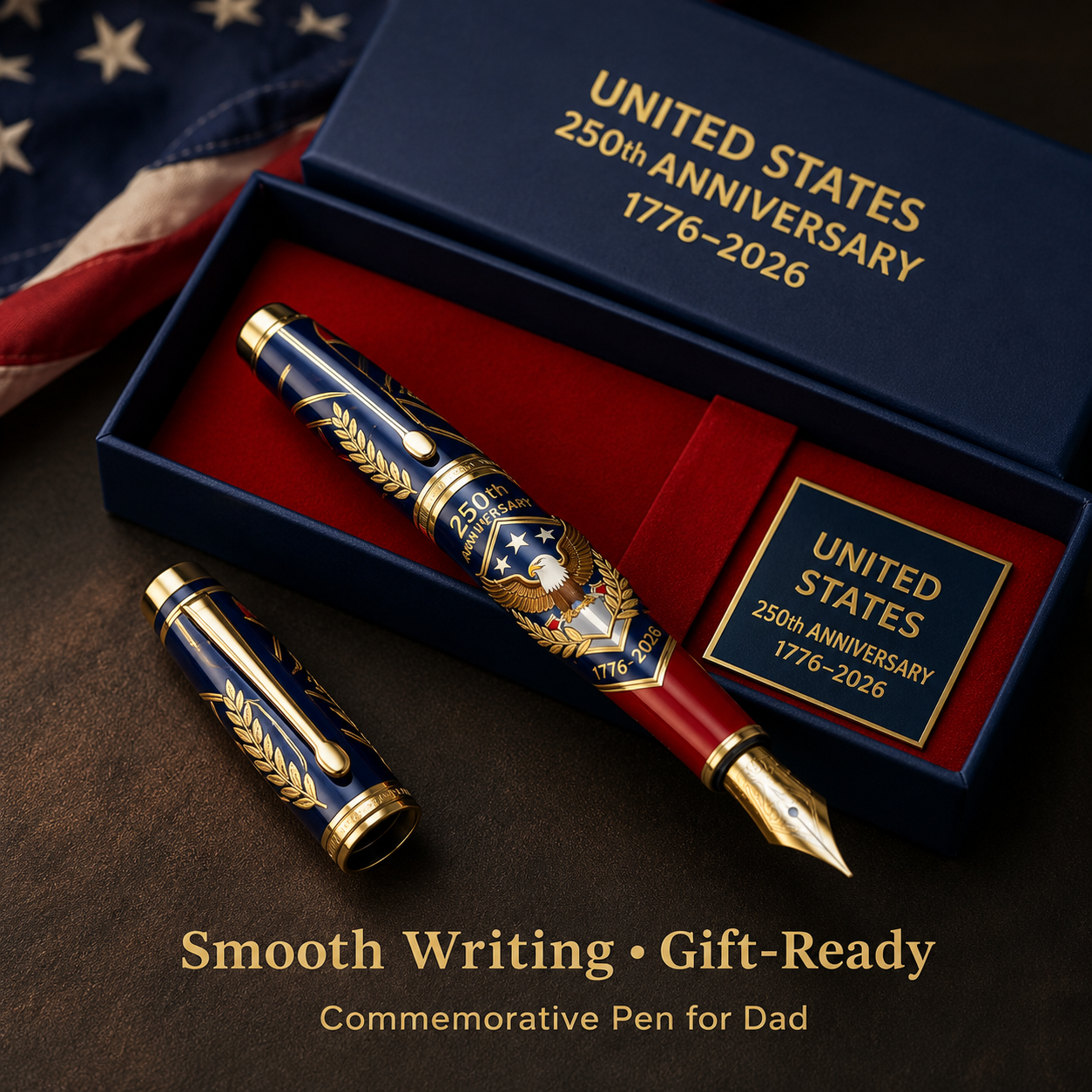 USA 250th Anniversary Notebook &amp; Pen Set A Meaningful Patriotic Gift for Dad🎁-LUN