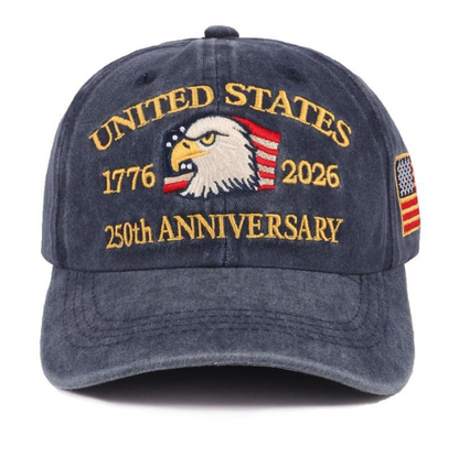 Bald Eagle United States Of America 250th Anniversary Embroidered Cap-HS