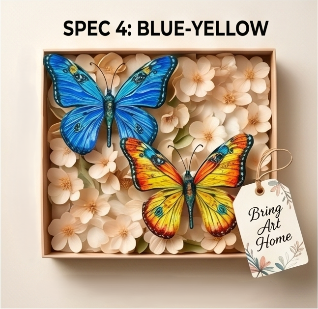🦋Metal Butterfly Wall Decor🌈, 14 Inch Modern Outdoor Fence Art, Home Hanging Decoration for Bedroom, Balcony, Garden and Yard 🏡 -HS