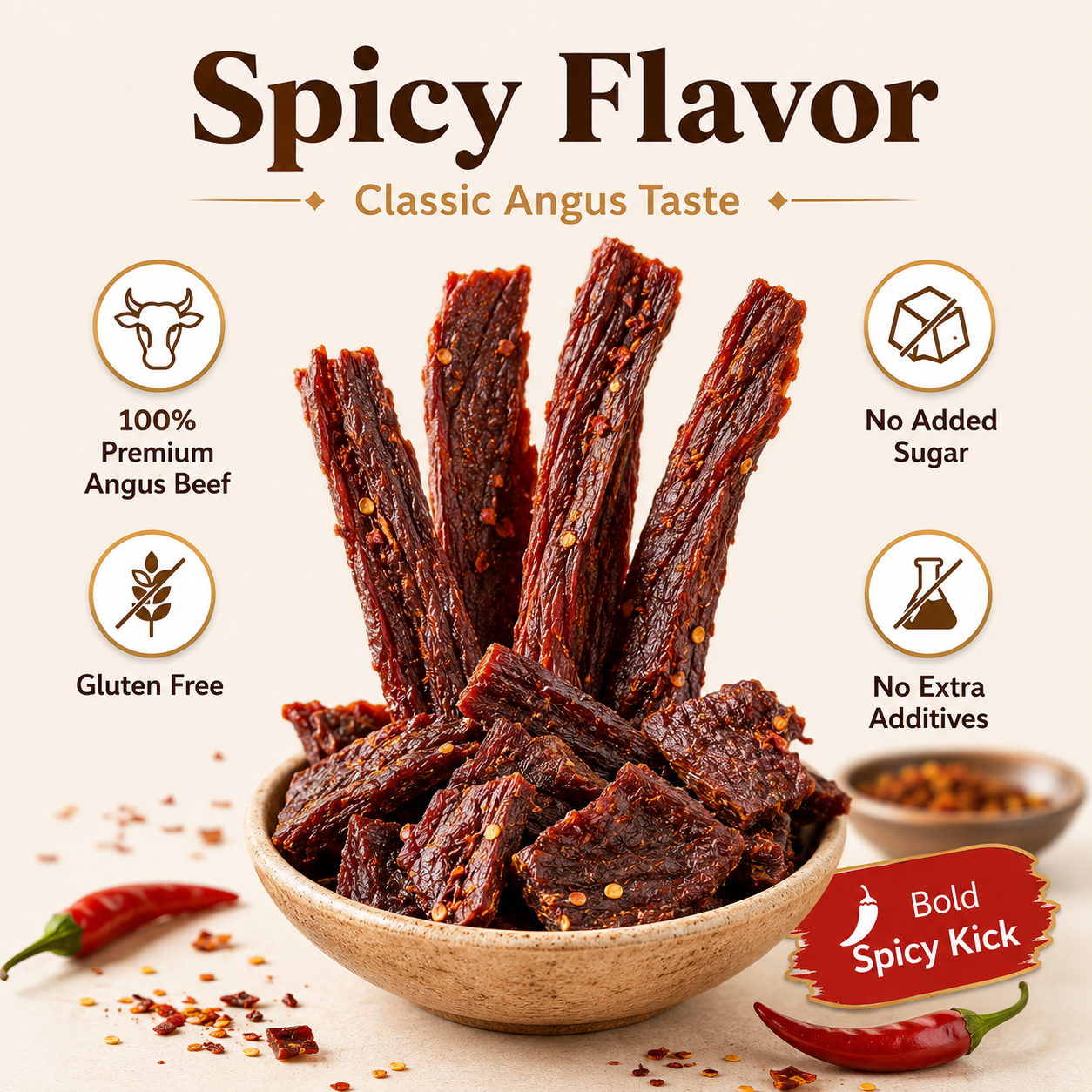 Pure Angus Beef Jerky – Healthy Snack for Work, Travel & Fitness-LUN