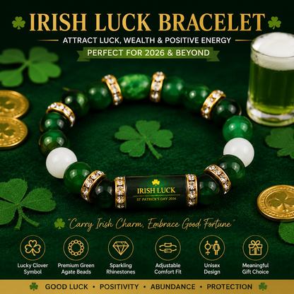 🍀 Irish Luck St. Patrick’s Day Bracelet Carry a Little Irish Luck Wherever You Go Attract Luck, Wealth & Positive Energy in 2026 ✨-HS